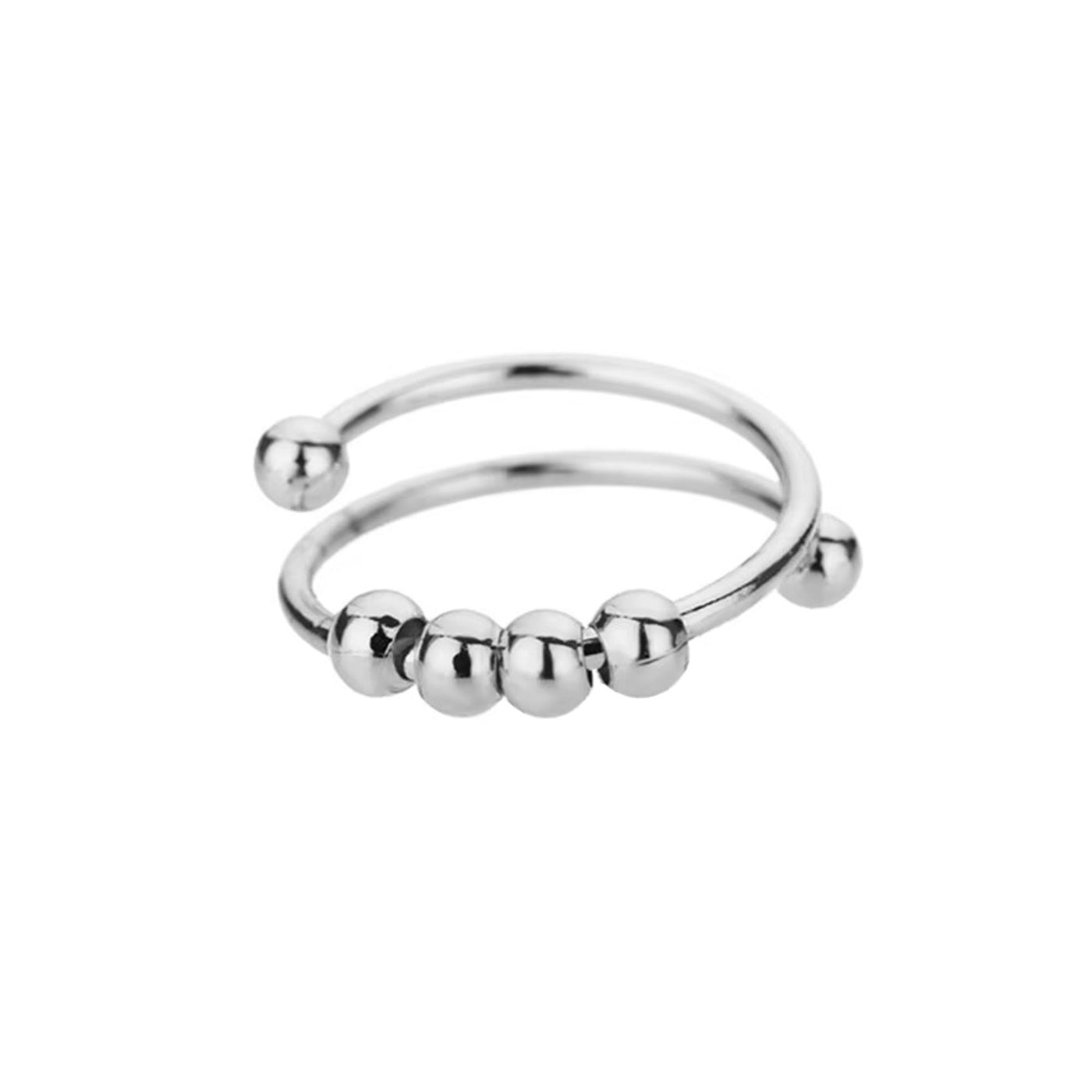 Anti Stress Ring Silber