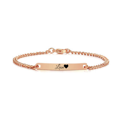 Armband mit Gravur Schmal Rosé Gold