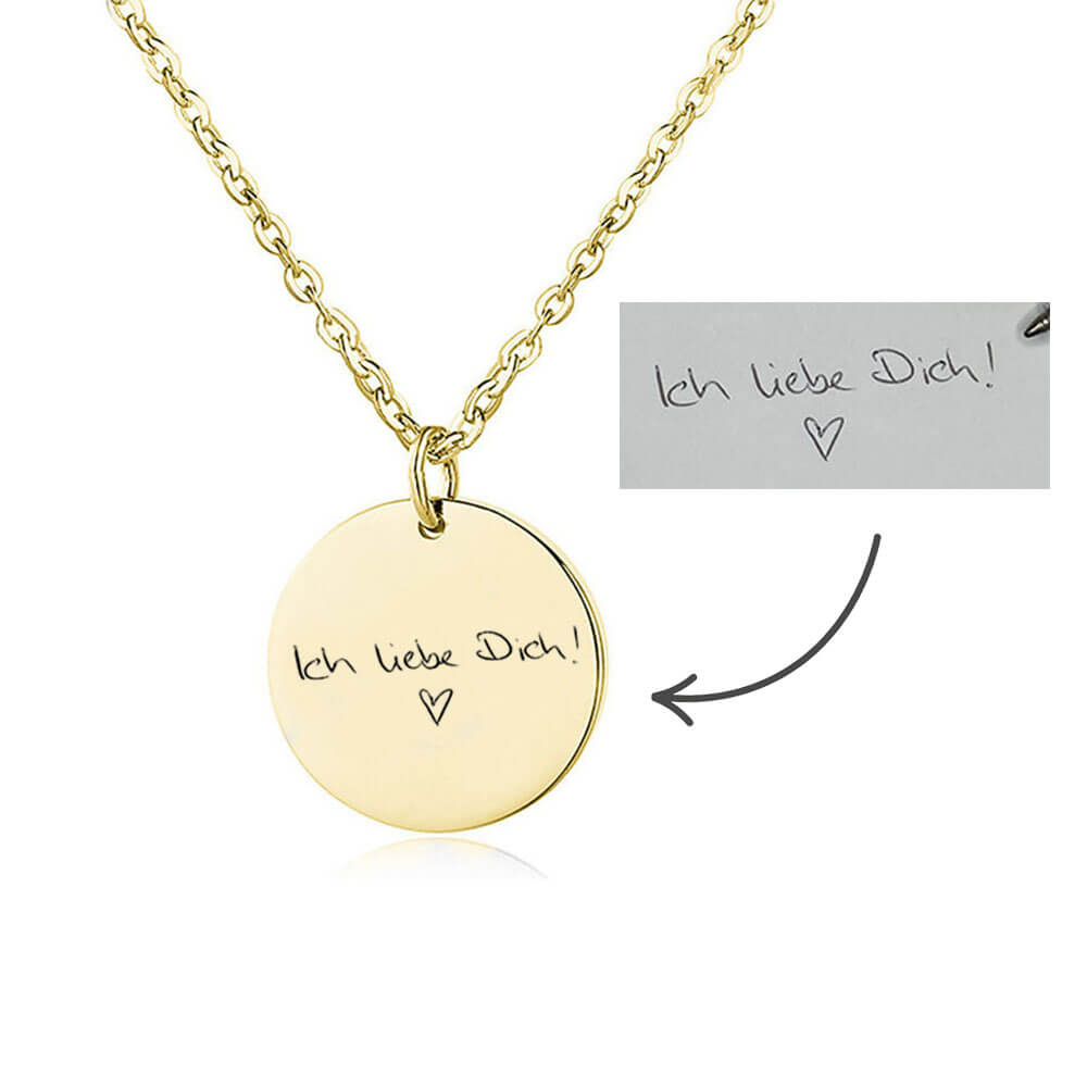 Kette mit Handschrift Gold