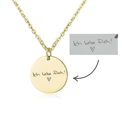 Kette mit Handschrift Gold