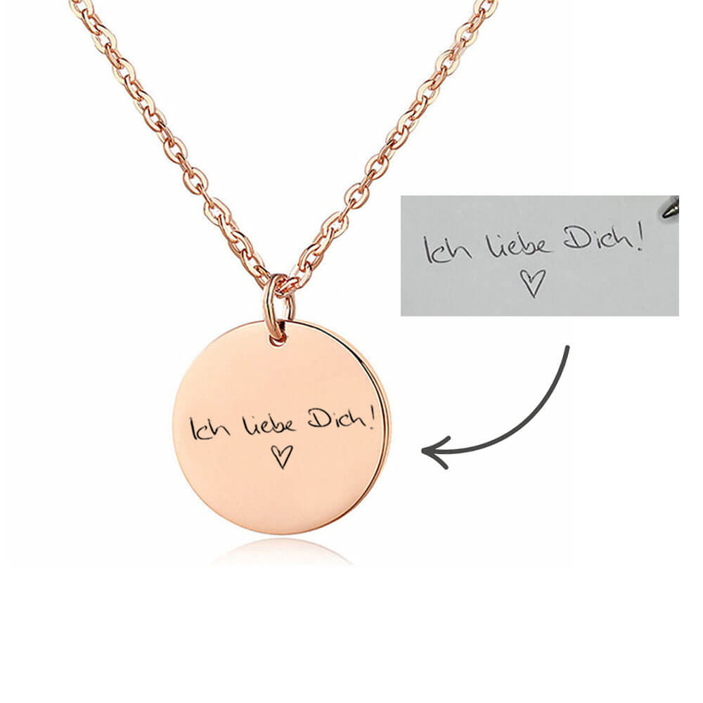 Kette mit Handschrift Rosé Gold