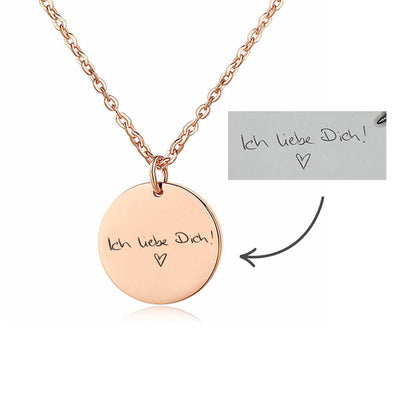 Kette mit Handschrift Rosé Gold