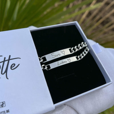 Partnerarmbänder mit Handschrift